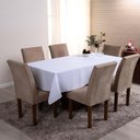 Ver imagem 2 de Toalha de Mesa Basic Lisa Oxford Decoração 3,00m X 1,40m para 10 Lugares Branco 100% Poliéster
