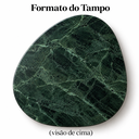 Ver imagem 4 de Mesa de Jantar Orgânica Prune Mármore Verde Guatemala 150x132cm Cone Freijó
