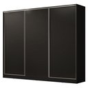 Ver imagem 3 de Guarda Roupa Casal 100% Mdf Madesa Zurique 3 Portas de Correr - Preto