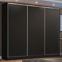 Ver imagem 1 de Guarda Roupa Casal 100% Mdf Madesa Zurique 3 Portas de Correr - Preto