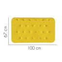Ver imagem 3 de Painel Estofado Brenda Solteiro Madeira Maciça Suede Amarelo Gat Magazine 100cm