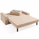 Ver imagem 3 de Sofá Cama Casal em Tecido 182cm com Espuma D28 Murilo Veludo Bege