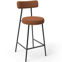 Ver imagem 3 de Kit 03 Banquetas Baixa para Cozinha Sala de Jantar Bar Bancada Milão L02 Bouclê Terracota - lyam dec