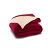 Cobertor Sherpa com Manta Queen Dupla Face Vermelho Casen - 6