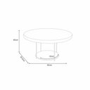 Ver imagem 4 de Mesa de Centro Decorativa Sala de Estar Walker Pés de Aço Tampo Mdf Castanho G26 - Gran Belo