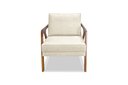 Ver imagem 4 de Poltrona Luxo Lara para Sala Base de Madeira Linho Bege - Bz Home Decor