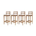 Ver imagem 2 de Kit 4 Banquetas Assento Encosto Estofado em Sintetico Hellen:mel com Sintetico Bege