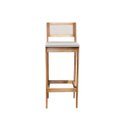 Ver imagem 3 de Kit 4 Banquetas Assento Encosto Estofado em Sintetico Hellen:mel com Sintetico Bege