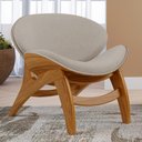Ver imagem 2 de Poltrona Decorativa Orgânica Sala Living Kadosh L02 Linho Bege - Lyam Decor