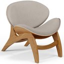 Ver imagem 1 de Poltrona Decorativa Orgânica Sala Living Kadosh L02 Linho Bege - Lyam Decor
