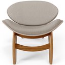 Ver imagem 3 de Poltrona Decorativa Orgânica Sala Living Kadosh L02 Linho Bege - Lyam Decor
