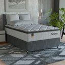 Ver imagem 1 de Cama Box Viúva + Colchão Comfort Class Pillow Top 128x188 Branco/suede Cinza