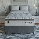 Ver imagem 5 de Cama Box Viúva + Colchão Comfort Class Pillow Top 128x188 Branco/suede Cinza