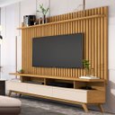 Ver imagem 2 de Rack com Painel para Sala Tv até 65 Polegadas - Mod.2052 Cor:cumaru/off White