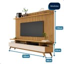 Ver imagem 7 de Rack com Painel para Sala Tv até 65 Polegadas - Mod.2052 Cor:cumaru/off White