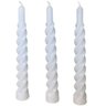 Kit 6 Vela Espiral Decoração Natalina Branco Torcida de 20cm - 3
