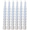 Kit 6 Vela Espiral Decoração Natalina Branco Torcida de 20cm - 1