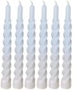 Ver imagem 1 de Kit 6 Vela Espiral Decoração Natalina Branco Torcida de 20cm