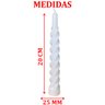 Kit 6 Vela Espiral Decoração Natalina Branco Torcida de 20cm - 4