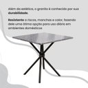 Ver mais imagens de Conjunto Sala de Jantar Mesa Quadrada 75x75cm Tampo Granito Ocre 4 Cadeiras Rio Preto/C. Marrom/Fosco