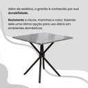Ver mais imagens de Conjunto Sala de Jantar Mesa Quadrada 75x75cm Tampo Granito Ocre 4 Cadeiras Rio