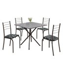 Ver imagem 2 de Conjunto Sala de Jantar Mesa Quadrada 75x75cm Tampo Granito Ocre 4 Cadeiras Rio