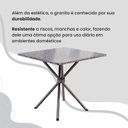 Ver mais imagens de Conjunto Sala de Jantar Mesa Quadrada 75x75cm Tampo Granito Ocre 4 Cadeiras Rio