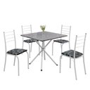 Ver imagem 2 de Conjunto Sala de Jantar Mesa Quadrada 75x75cm Tampo Granito Ocre 4 Cadeiras Rio