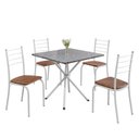 Ver imagem 2 de Conjunto Sala de Jantar Mesa Quadrada 75x75cm Tampo Granito Ocre 4 Cadeiras Rio