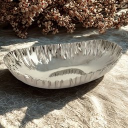 Centro de Mesa Metal Prata Moderno Luxo Inigual Decor - 7