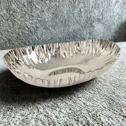 Centro de Mesa Metal Prata Moderno Luxo Inigual Decor - 8
