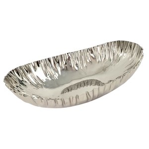 Centro de Mesa Metal Prata Moderno Luxo Inigual Decor