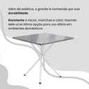 Ver mais imagens de Conjunto Sala de Jantar Mesa Quadrada 75x75cm Tampo Granito Ocre 4 Cadeiras Rio