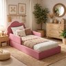 Cama Infantil Nuvem Montessoriana com Colchão Rosa - Bgaspari - 1