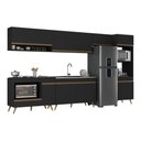 Ver imagem 2 de Armário de Cozinha Modulada Completa 6 Peças com Balcão para Cooktop Veneza Multimóveis Mp2273