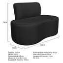Ver imagem 3 de Sofá Curvo 2 Lugares Amsterdã 130cm Bouclé - Amarena Móveis