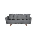 Ver imagem 2 de Sofá Fixo 2 Lugares 200x85x100cm Capri Cinza