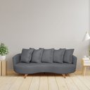 Ver imagem 1 de Sofá Fixo 2 Lugares 200x85x100cm Capri Cinza