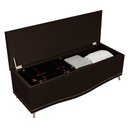 Ver imagem 4 de Cabeceira e Calçadeira Baú Cama Box Casal Queen Size Belize 160cm Veludo Chocolate - Desk Design