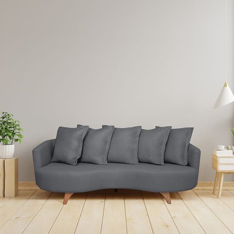 Sofá 2 Lugares 220cm Capri Cinza