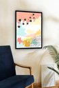 Ver imagem 1 de Quadro Decorativo Abstrato Formas Aquarela - 70x50cm:moldura Branca