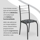 Ver imagem 7 de Conjunto Sala de Jantar Mesa Quadrada 75x75cm Tampo Ardósia Indiana 4 Cadeiras Rio Preto/Floral/Fosco