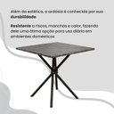Ver mais imagens de Conjunto Sala de Jantar Mesa Quadrada 75x75cm Tampo Ardósia Indiana 4 Cadeiras Rio Preto/Floral/Fosco