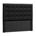 Ver imagem 1 de Cabeceira Box Shop Clean Casal 1,40m Em Couro Sintético Preto