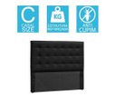 Ver imagem 2 de Cabeceira Box Shop Clean Casal 1,40m Em Couro Sintético Preto
