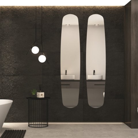 Conjunto Espelho Organico Aracaju 160x40 Cm