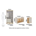 Ver imagem 3 de Quarto de Bebê Completo Berço, Guarda-Roupa e Cômoda MDF Mimo Espresso Móveis Bege/Off White/Amêndoa