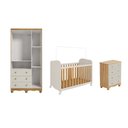 Ver imagem 4 de Quarto de Bebê Completo Berço, Guarda-Roupa e Cômoda MDF Mimo Espresso Móveis Bege/Off White/Amêndoa