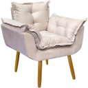 Ver imagem 3 de Kit Poltrona e Puff Alice Decorativa Confortável para Sala Recepção Manicure Quarto Tecido Suede