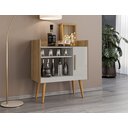 Ver imagem 2 de Aparador Mesa para Café Madri Cinamomo/ Off White - Bela Móveis